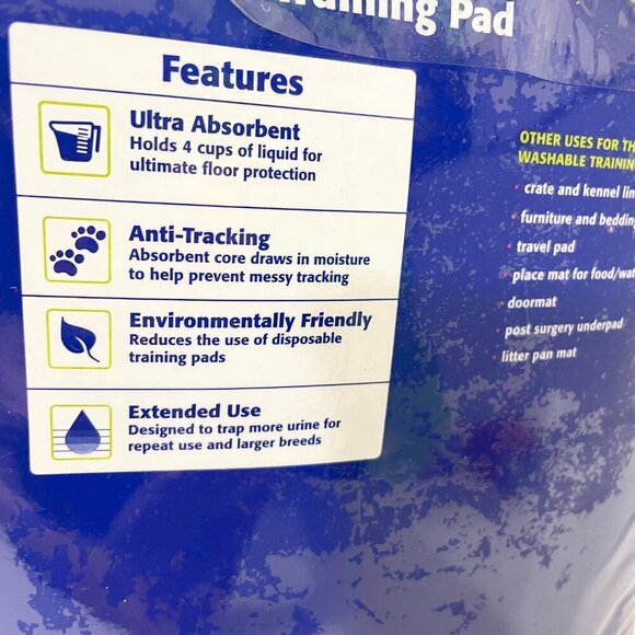 Top Paw 2 Pack Washable Training Pad Large 30" x 32" Reusable - Picture 14 of 16